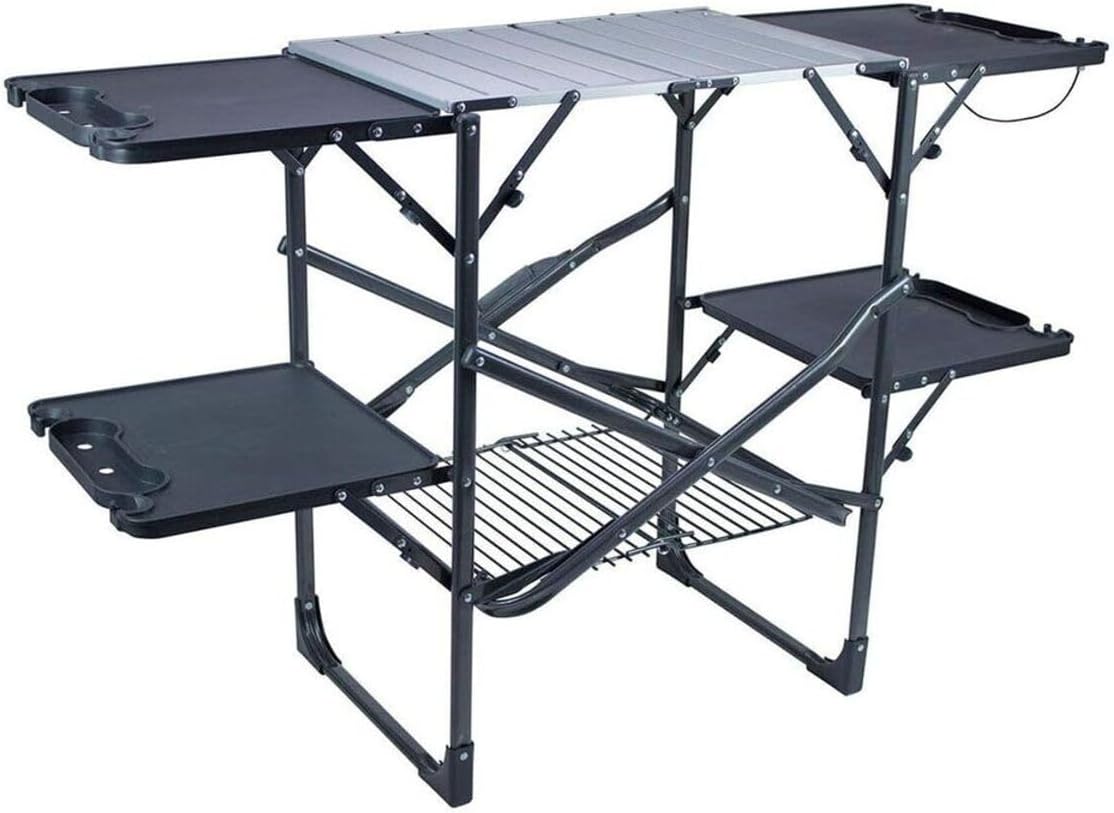 Camping Cooking Portable - Schlanker, faltbarer Camping-Küchentisch mit hitzebeständiger Oberseite,