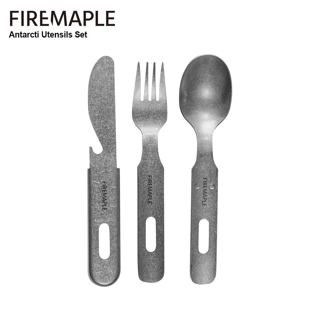 Camping Cooking And Dining Set - Feuer-Ahorn Antar cti 3 in1 Utensilien