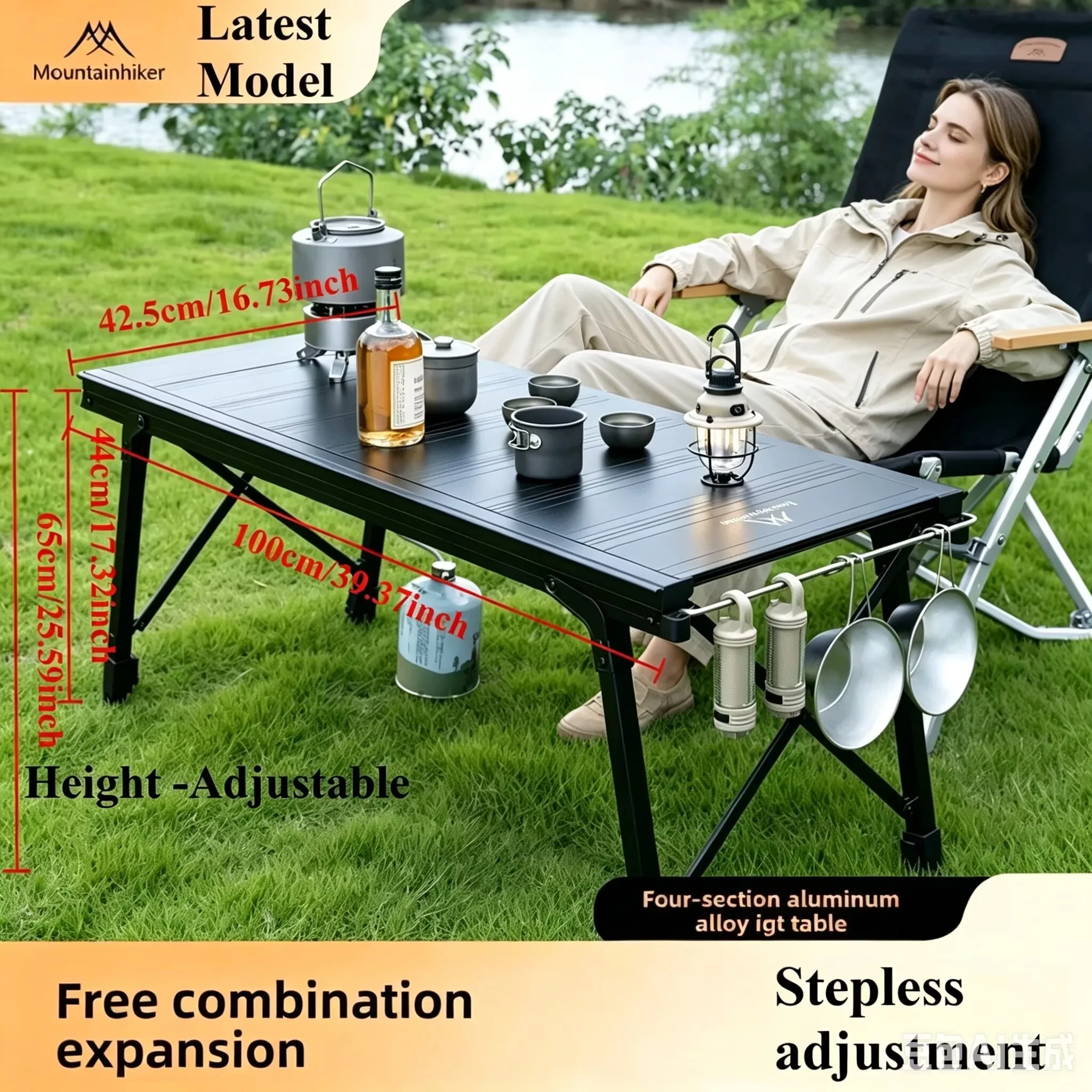 Camping Cooking Options - Verbesserter Klappbarer IGT Camping-Tisch, Tragbarer Outdoor