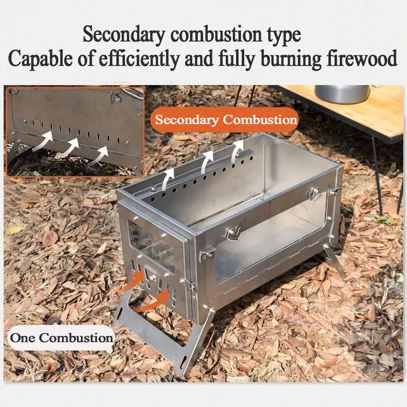 Tragbarer Zeltherd aus Edelsta – Camping Cooking Wood Stove Bewertung und Preis