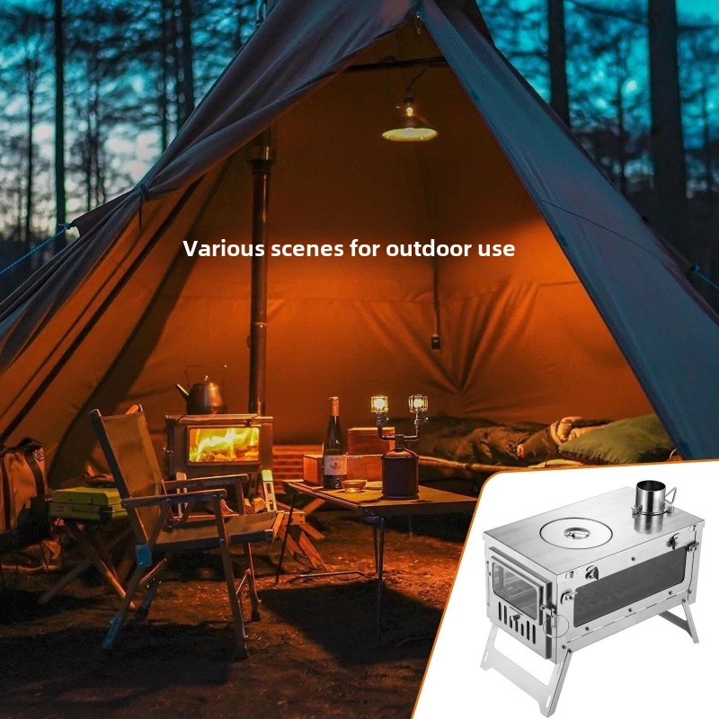 Tragbarer Zeltherd aus Edelsta – Camping Cooking Wood Stove Bewertung und Preis