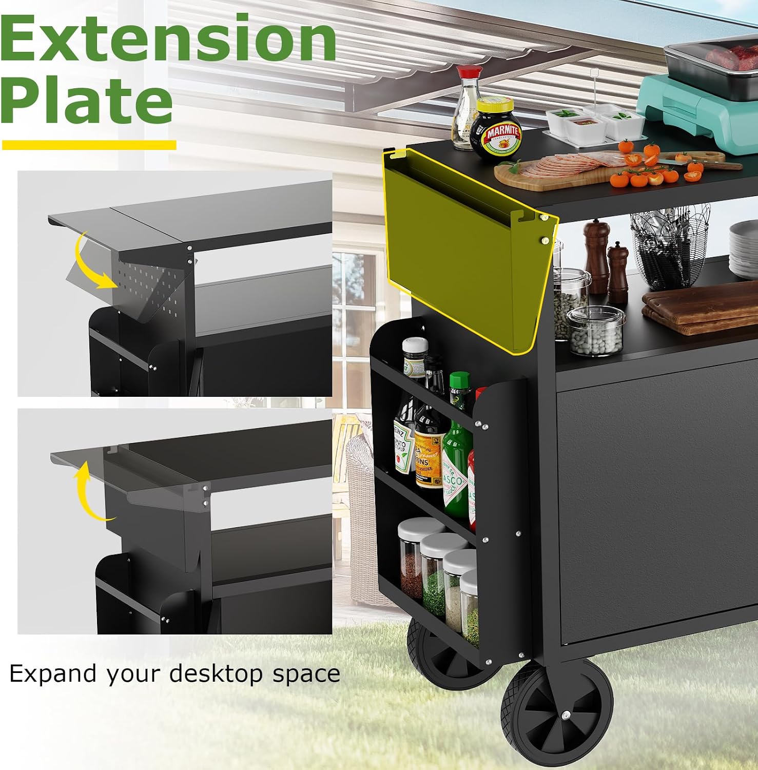 Outdoor-Grillwagen mit Staurau – Camping Cooking Food Bewertung und Preis