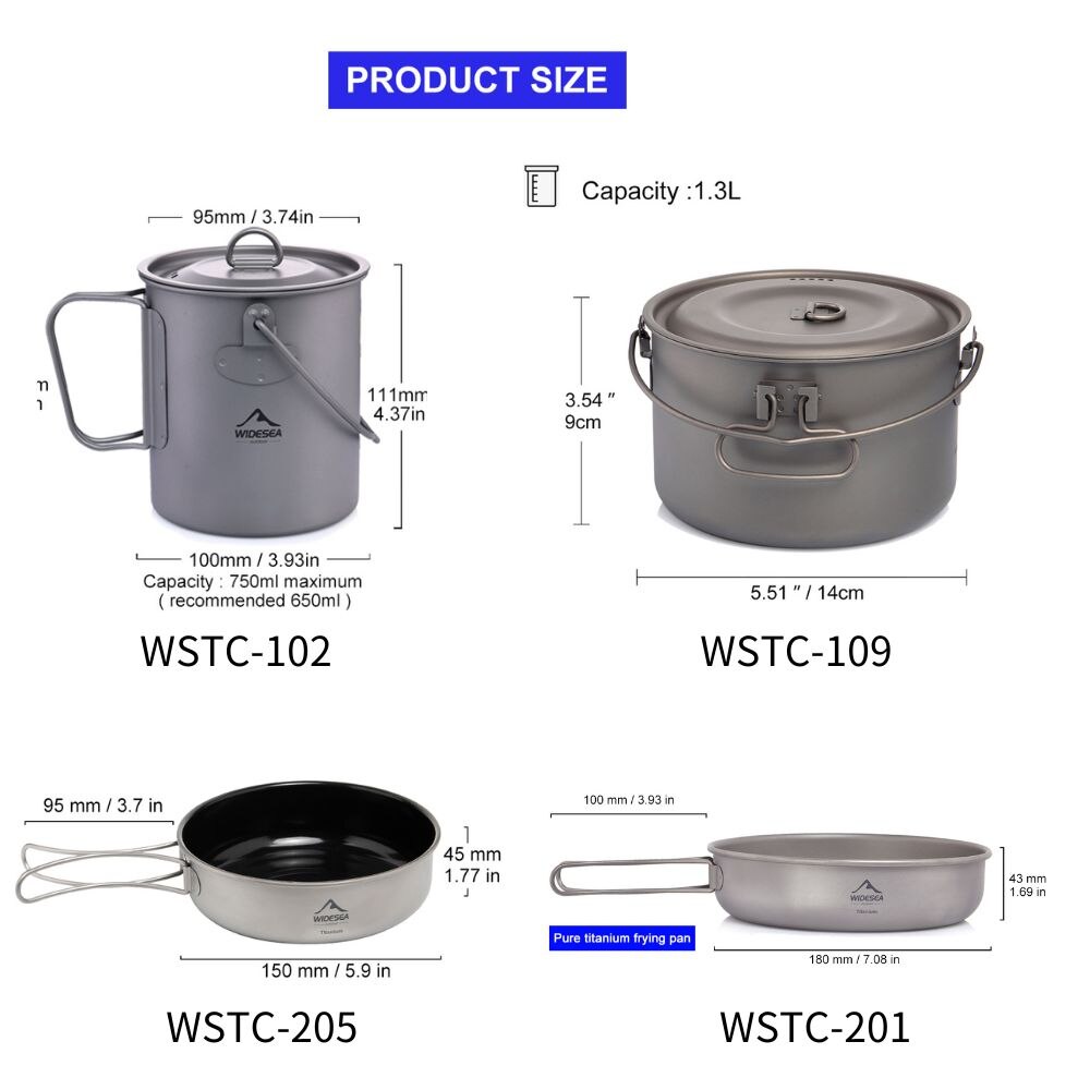 Wideea Camping Geschirr Titan  – Camping Cooking Roll Bewertung und Preis