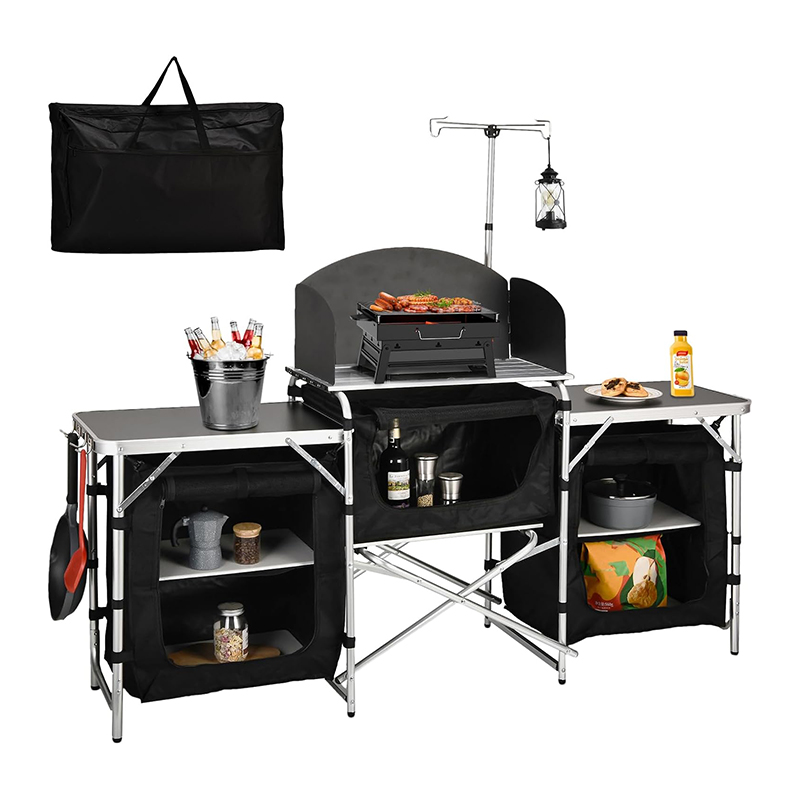 Maßgeschneiderter, vielseitige – Camping Cooking Table With Windshield Bewertung und Preis