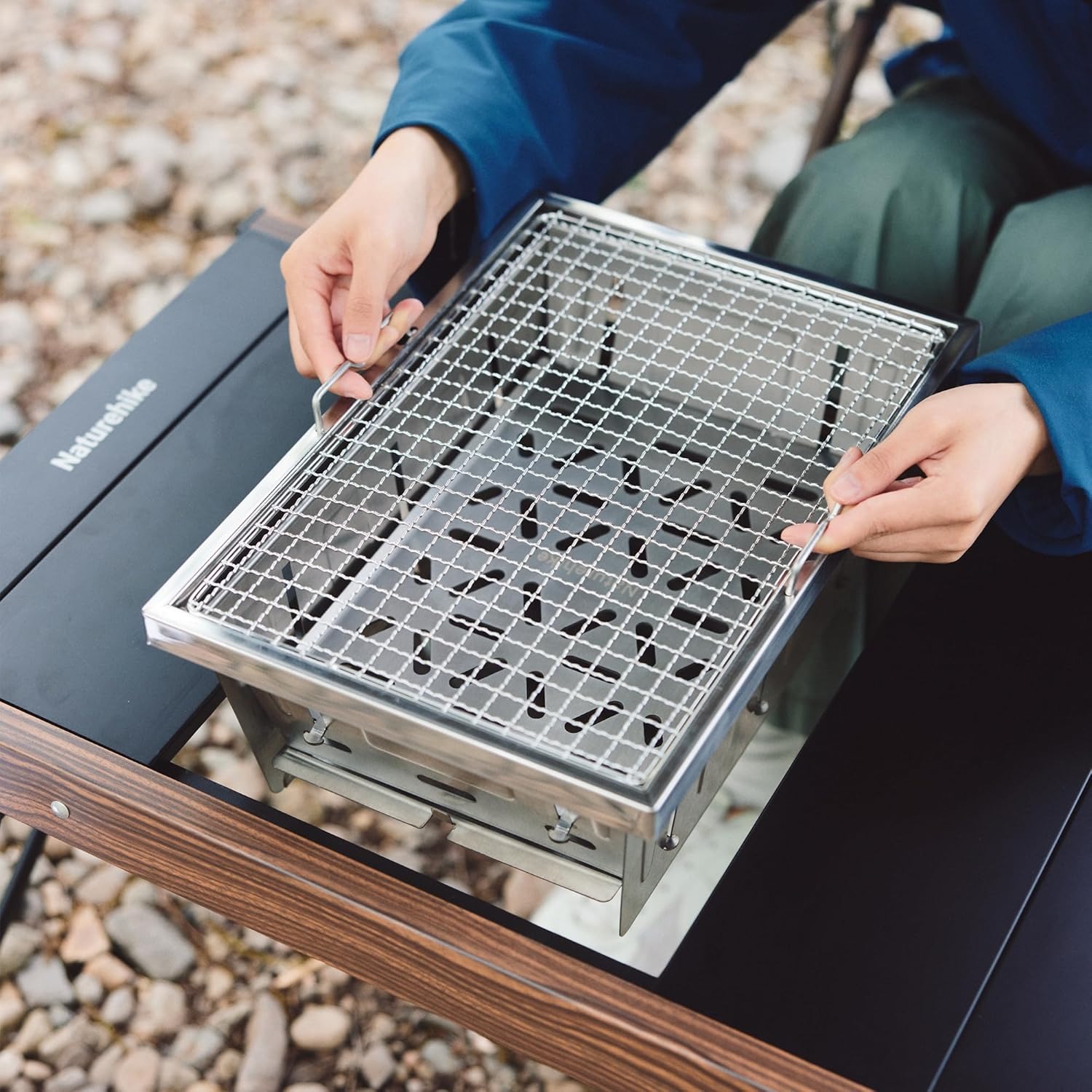 Naturehike Camping-Holzkohlegr – Camping Cooking Table With Windshield Bewertung und Preis