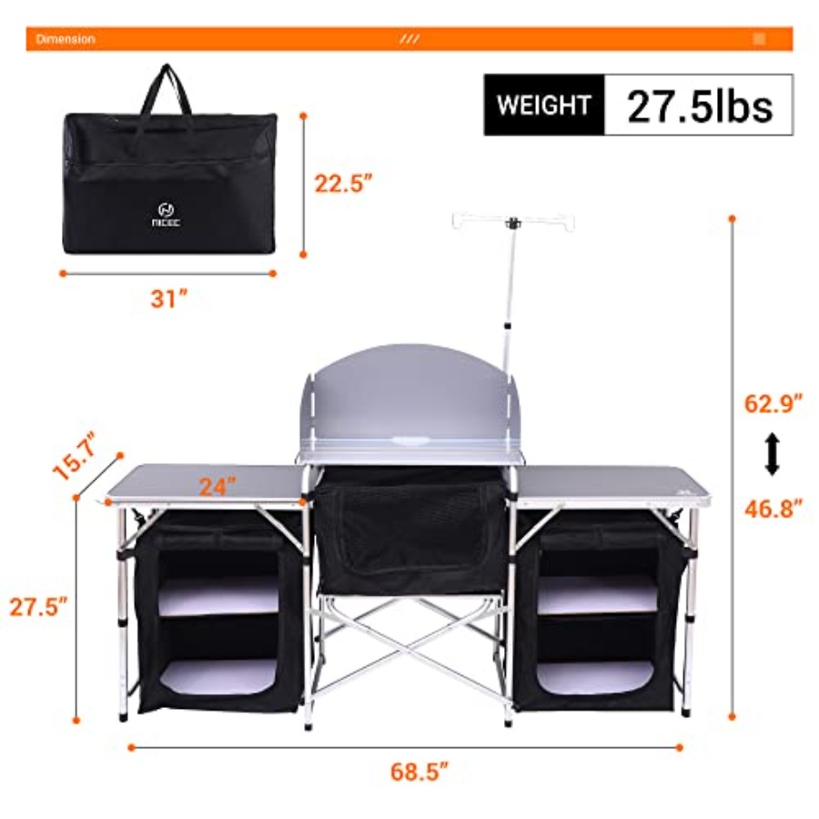 Camping-Küchentisch, Klappbare – Camping Cooking Table With Windshield Bewertung und Preis