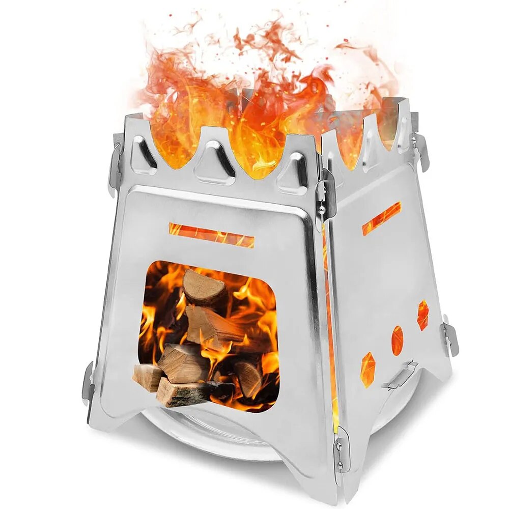 Tragbarer Camping-Holzofen mit – Camping Cooking Wood Stove Bewertung und Preis