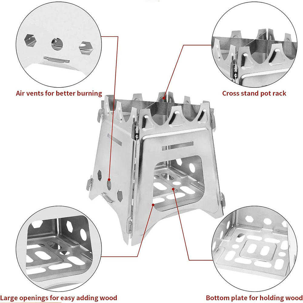Tragbarer Camping-Holzofen mit – Camping Cooking Wood Stove Bewertung und Preis